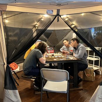 Meeples Family - Played in a tent with great lighting for games! - Tabletop Games Near Me - Anaheim, California