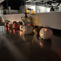 Soul Friends Yoga Center - Carved pumpkins at the Soul Friends Yoga Studio Halloween class.