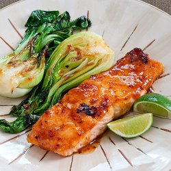 Health Meals By Anna - Teriyaki Salmon with Bok Choy and Jasmine Rice