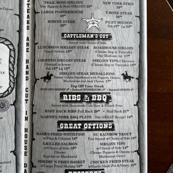 Binion's Roadhouse - Steaks menu - Steakhouses Near Me - Hendersonville, North Carolina Binion's Roadhouse - Steaks menu - Steakhouses Near Me - Hendersonville, North Carolina