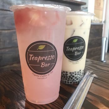 Teapresso Bar - Wintermelon milk tea and watermelon tea. (The iced teas are pretty floral by the way.) - Bubble Tea Near Me - Kapolei, Hawaii Teapresso Bar - Wintermelon milk tea and watermelon tea. (The iced teas are pretty floral by the way.) - Bubble Tea Near Me - Kapolei, Hawaii