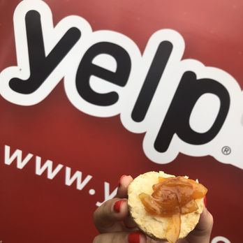Yelp's Goat Yoga - Mini biscuit with honey butter and peach jam from Main Road Biscuit Co. - Yoga Near Me - Baiting Hollow, New York Yelp's Goat Yoga - Mini biscuit with honey butter and peach jam from Main Road Biscuit Co. - Yoga Near Me - Baiting Hollow, New York