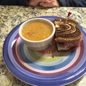 Hugs Cafe - Roast beef on Marble Rye with green chili corn soup! Yummo! - Salad Near Me - McKinney, Texas Hugs Cafe - Roast beef on Marble Rye with green chili corn soup! Yummo! - Salad Near Me - McKinney, Texas