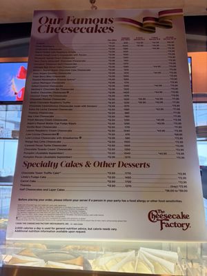 Menu photo 1 The Cheesecake Factory Edina, MN