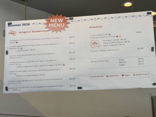 Menu photo 1 Gregoire San Francisco, CA