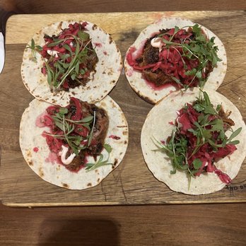 Three Bulls Tavern & Brewery - Smoked in house pulled pork tacos with pickled cabbage yum! - Brewpubs Near Me - Valrico, Florida Three Bulls Tavern & Brewery - Smoked in house pulled pork tacos with pickled cabbage yum! - Brewpubs Near Me - Valrico, Florida