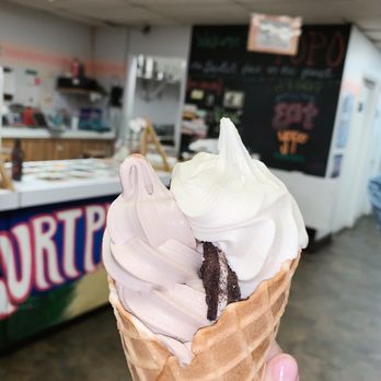 Yogurt Pump - small waffle cone with cookie butter & oreo with oreo topping! - Ice Cream & Frozen Yogurt Near Me - Chapel Hill, North Carolina Yogurt Pump - small waffle cone with cookie butter & oreo with oreo topping! - Ice Cream & Frozen Yogurt Near Me - Chapel Hill, North Carolina