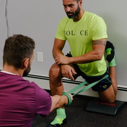 Functional Rehab - Band-assisted hip openers for tight hip flexors.