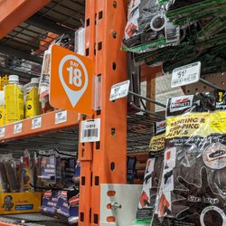 The Home Depot - Bay number markers, very helpful for finding items!
