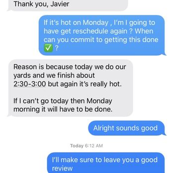 GLS Landscape and Maintenance - This him responding to me with all his excuses, and obviously not caring about his business. - Landscaping Near Me - Rialto, California GLS Landscape and Maintenance - This him responding to me with all his excuses, and obviously not caring about his business. - Landscaping Near Me - Rialto, California