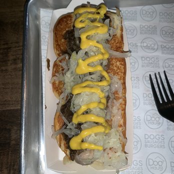 Dog Haus - Dad brat w/ regular mustard - Burgers Near Me - Chino Hills, California Dog Haus - Dad brat w/ regular mustard - Burgers Near Me - Chino Hills, California