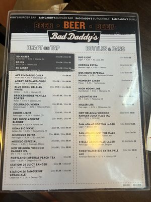 Menu photo 2 Bad Daddy's Burger Bar Aurora, CO