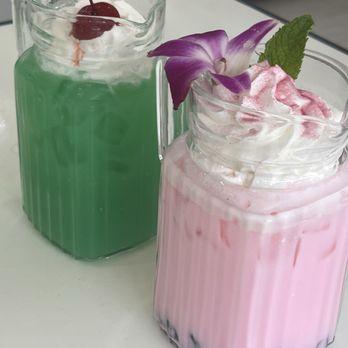 Arcane Maid Cafe - Sakura milk tea and melon soda - Themed Cafes Near Me - Arcadia, California Arcane Maid Cafe - Sakura milk tea and melon soda - Themed Cafes Near Me - Arcadia, California