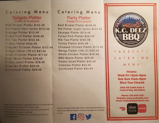 Menu photo 2 KC Deez BBQ Federal Way, WA Menu photo 2 KC Deez BBQ Federal Way, WA