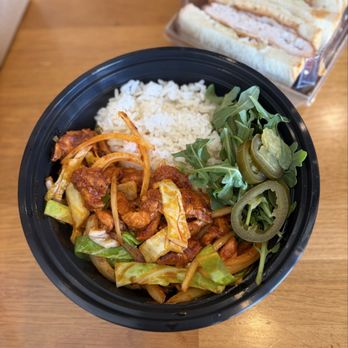 Katsu Bar - K Spicy Chicken Bulgogi Rice Bowl - Burgers Near Me - Cerritos, California