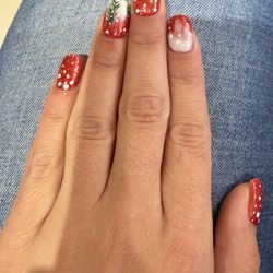 Love Nail Spa - Red Festive Nail art
