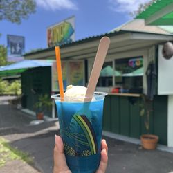 Kona Shave Ice Co. - Vanilla slushie float