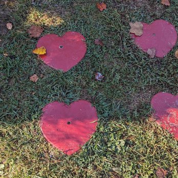 The Hatter Cafe - Heart stones leaving to the front door - Cafes Near Me - Mentone, Alabama