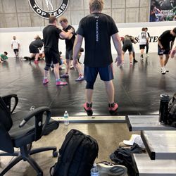Busy mat practice area.