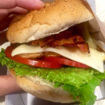 Chick-fil-A - Grilled chicken club. The tomatoes and lettuce look so happy :) - Fast Food Near Me - La Mesa, California