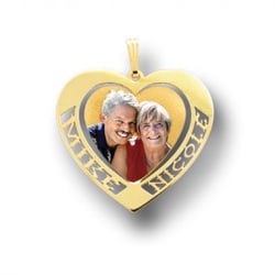 14kt yellow OR white gold personalized photo pendants. You can supply any photo or multiple photos and we'll do the rest.