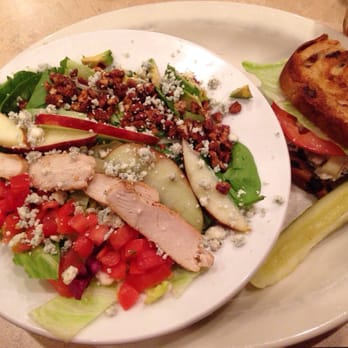 Awake - Half Cobb salad with half chicken walnut sandwich - Breakfast & Brunch Near Me - Dallas, Texas Awake - Half Cobb salad with half chicken walnut sandwich - Breakfast & Brunch Near Me - Dallas, Texas