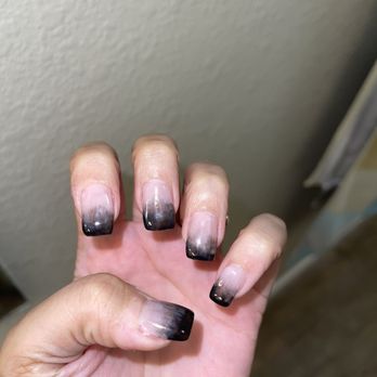 Asana Nail Spa - Crooked, bulky, and black is NOT blended. - Nail Salons Near Me - Phoenix, Arizona