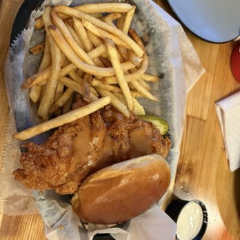Two Roads Tavern - Pickle brined chicken sandwich - Seafood Near Me - Kitty Hawk, North Carolina