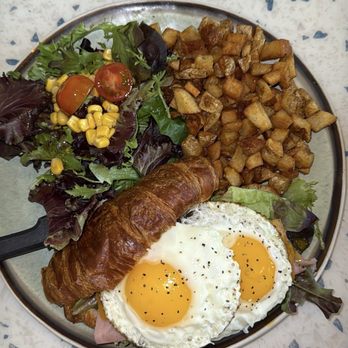 Popping Yolk Cafe - Breakfast CroissaAvocado Croissant Avocado and Ham Sandwich - Cafes Near Me - Ontario, California