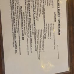 Fish Tales Jasper - Updated Menu