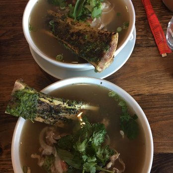 Ginger and Lemongrass - Of course we both got the same thing! Beef Pho w/ Marrow! Epic! - Vietnamese Near Me - Whitestone, New York