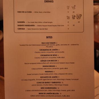 Boqueria UES - Happy Hour Menu as of 3/27/24 - Tapas/Small Plates Near Me - New York, New York