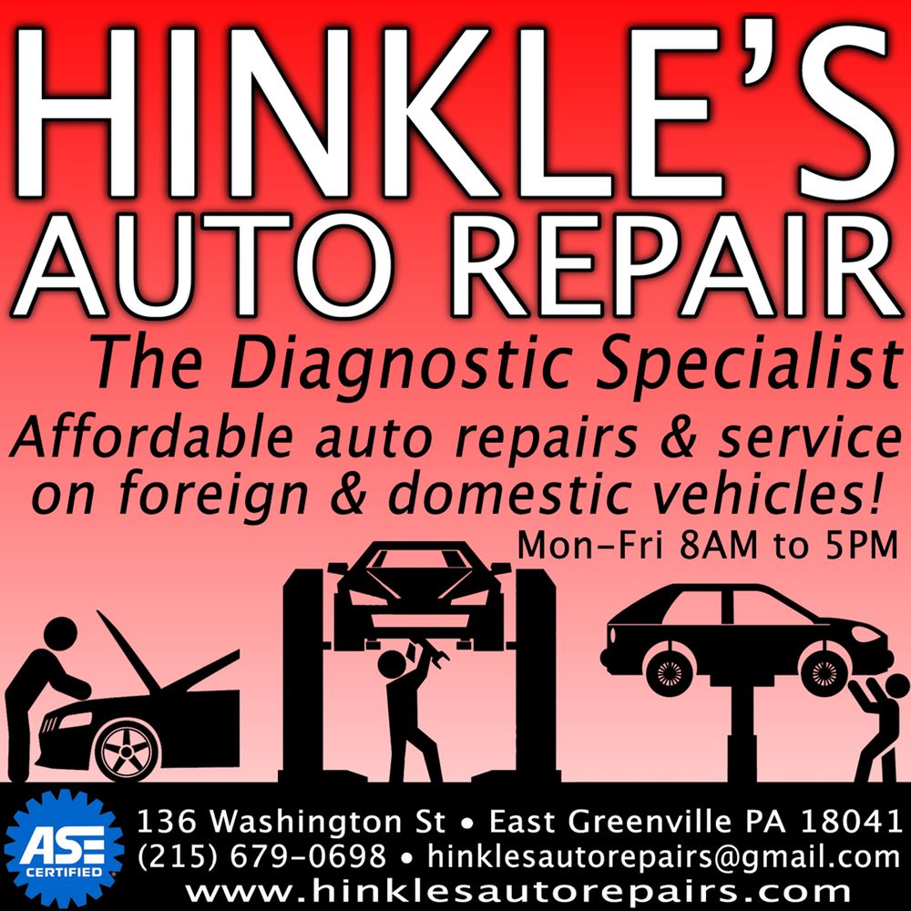 HINKLE’S AUTO REPAIR Updated September 2024 136 Washington St, East