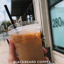 Brown sugar iced latte with almond milk