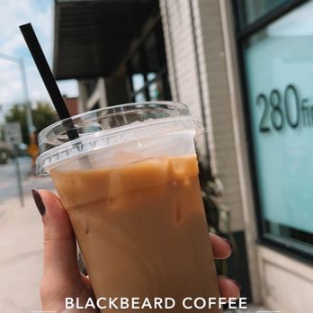 Blackbeard Coffee Roasters - Brown sugar iced latte with almond milk - Coffee Roasteries Near Me - Greenville, North Carolina