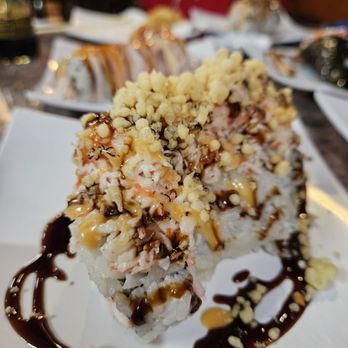 Sushi Go - a piece of sushi on a plate - Japanese Near Me - Flower Mound, Texas