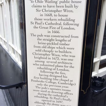 Ye Olde Watling - History - Pubs Near Me - London, XGL Ye Olde Watling - History - Pubs Near Me - London, XGL