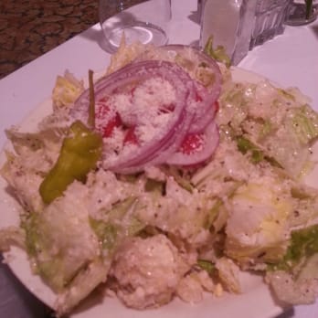 Chiapparelli's Restaurant - Chip's salad: garlic and parmesan dressing loaded on, slightly old produce. - Italian Near Me - Baltimore, Maryland