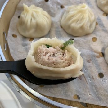 Mayflower Dumpling Express - Inside pork xiao long bao - Dim Sum Near Me - Anaheim, California Mayflower Dumpling Express - Inside pork xiao long bao - Dim Sum Near Me - Anaheim, California