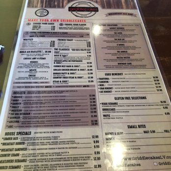 Griddlecakes - Their menu has Changed since last time I was here! So YUMMY!!! - American Near Me - Las Vegas, Nevada Griddlecakes - Their menu has Changed since last time I was here! So YUMMY!!! - American Near Me - Las Vegas, Nevada