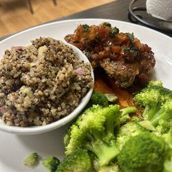 Tigers Inn - Delicious Balsamic chicken with steamed broccoli and a side of perfect seasoned quinoa.