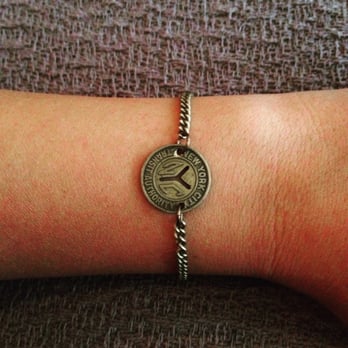 Doubledutch Boutique - Bracelet by Byrdie jewelry. Vintage NYC subway token. - Women's Clothing Near Me - Baltimore, Maryland