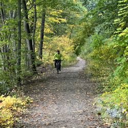 Dividend Pond - A local biking enthusiast enjoying the morning ride
