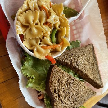The Red Pepper Deli - On The Rail on rye with bow thai pasta salad - Delis Near Me - LaGrange, Kentucky