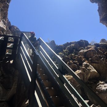 Ice Cave and Bandera Volcano - The stairwell down into the ice cave - Hiking Near Me - Grants, New Mexico Ice Cave and Bandera Volcano - The stairwell down into the ice cave - Hiking Near Me - Grants, New Mexico