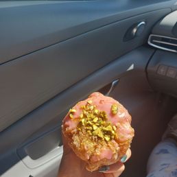 Raspberry pistachio doughnut Raspberry pistachio doughnut