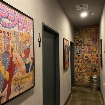 Ramen Boys - Anime posters in restroom hallway. - Ramen Near Me - Las Vegas, Nevada Ramen Boys - Anime posters in restroom hallway. - Ramen Near Me - Las Vegas, Nevada