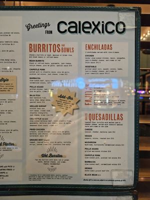 Menu photo 7 Calexico - Park Slope Brooklyn, NY