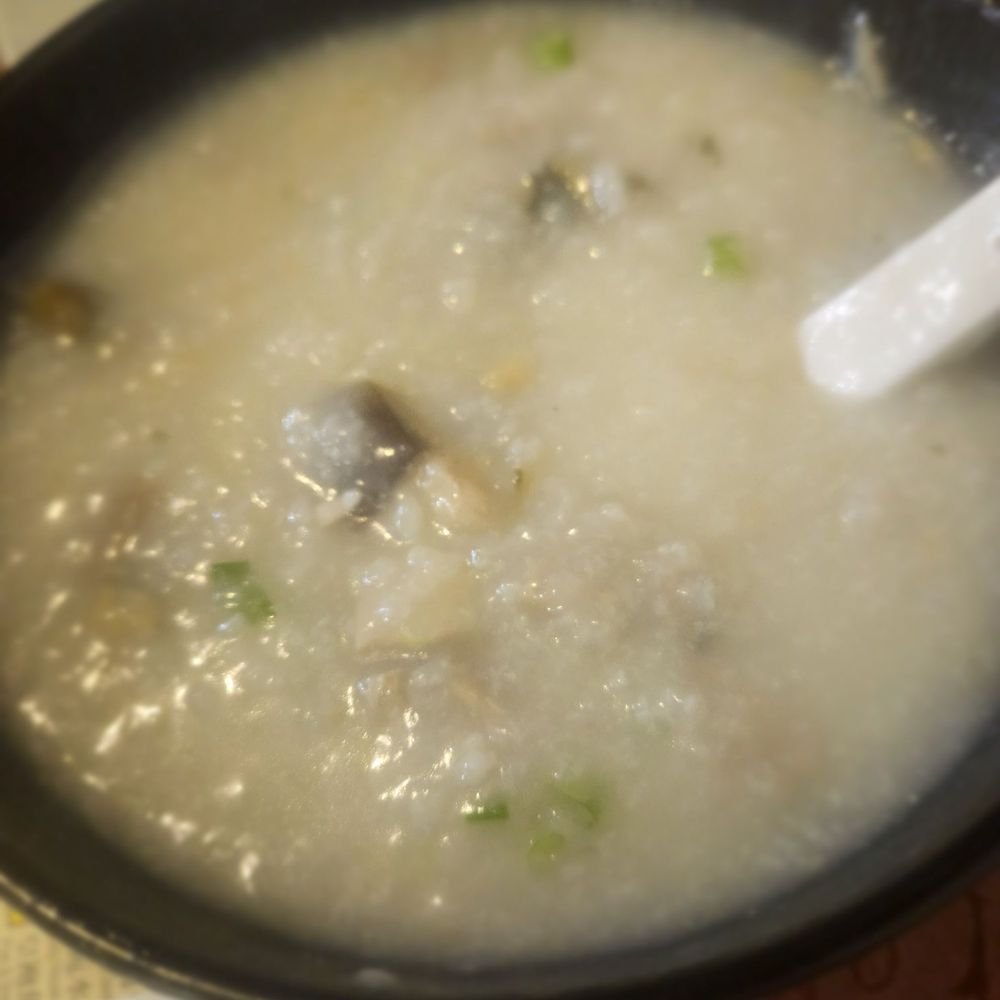 Pork and preserved egg congee