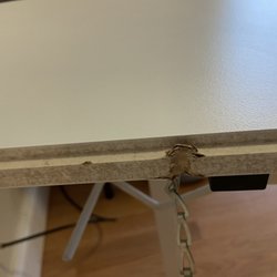 Beacon Moving & Storage - Sewing table closed improperly and damaged